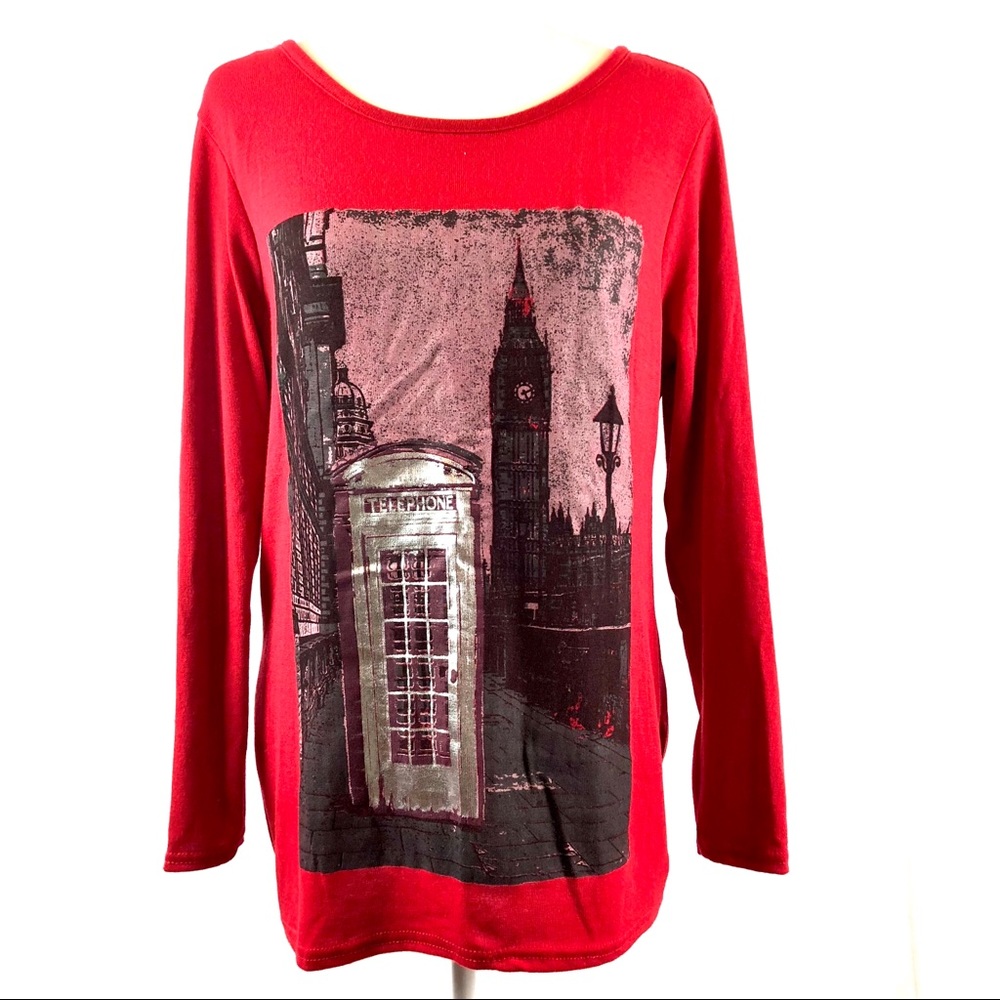 Love Red London Telephone Box Twist Back Sweater